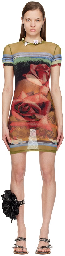 Photo: Jean Paul Gaultier Red & Green Roses Minidress