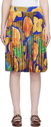 ABRA Multicolor Trompe L'Oeil Midi Skirt