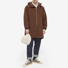 K-Way x Engineered Garments Parka Jacket in Brown Moro