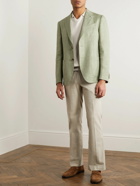 Lardini - Linen and Wool-Blend Hopsack Blazer - Green