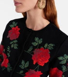 Carolina Herrera Floral cropped jacquard cardigan