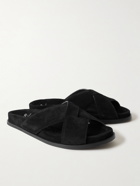 Mr P. - David Suede Sandals - Black