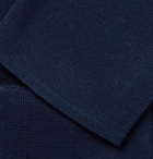 Lardini - Navy Unstructured Double-Breasted Cotton Blazer - Men - Navy