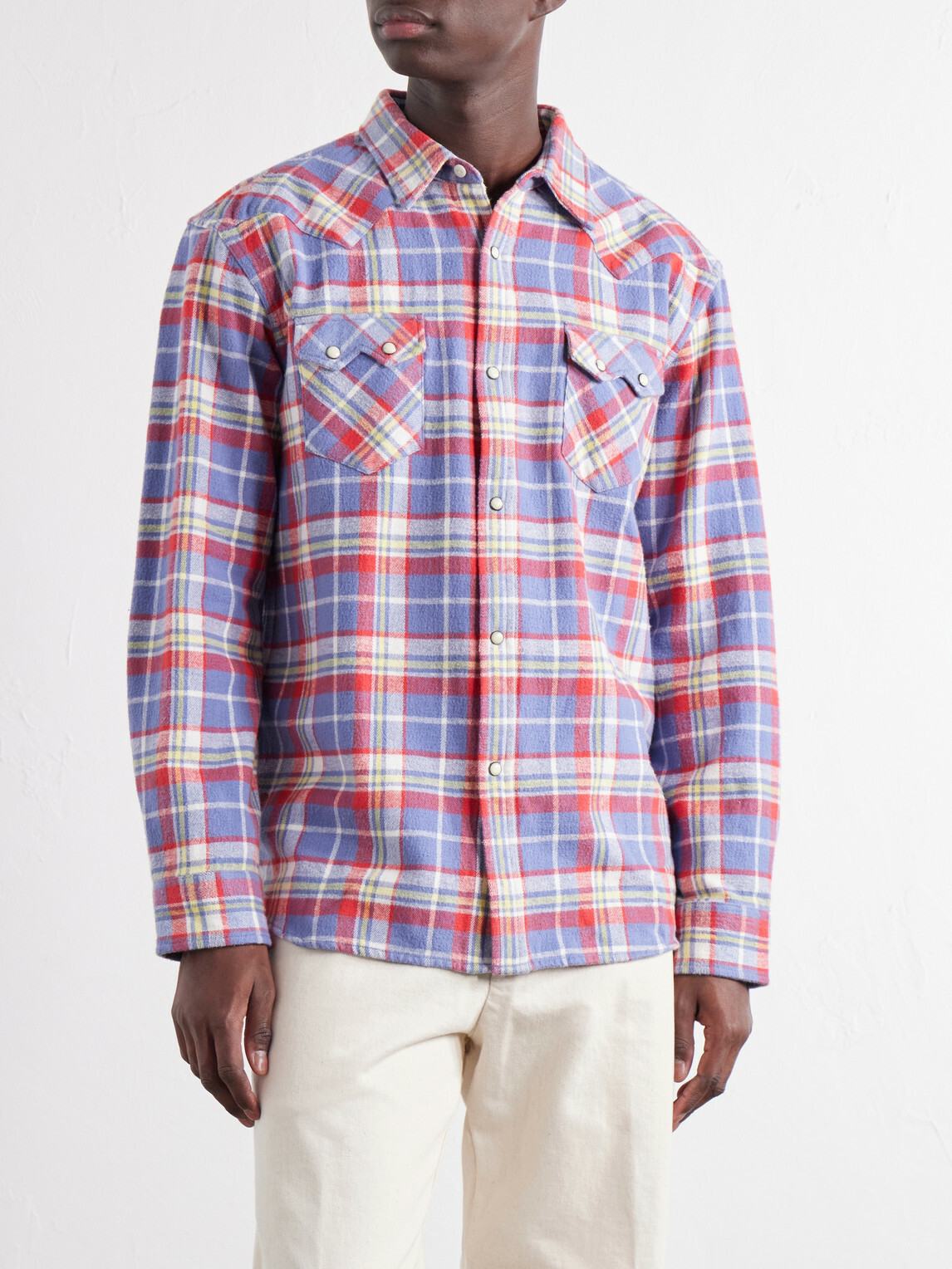 Fortela - Josh Checked Cotton Shirt - Red