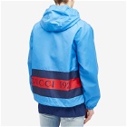 Gucci Men's Interlocking Logo Bomber Jacket in New Bluette