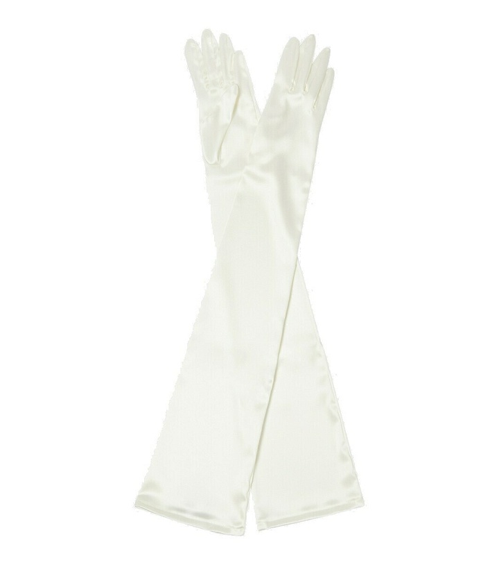 Photo: Dolce&Gabbana Silk-blend satin gloves