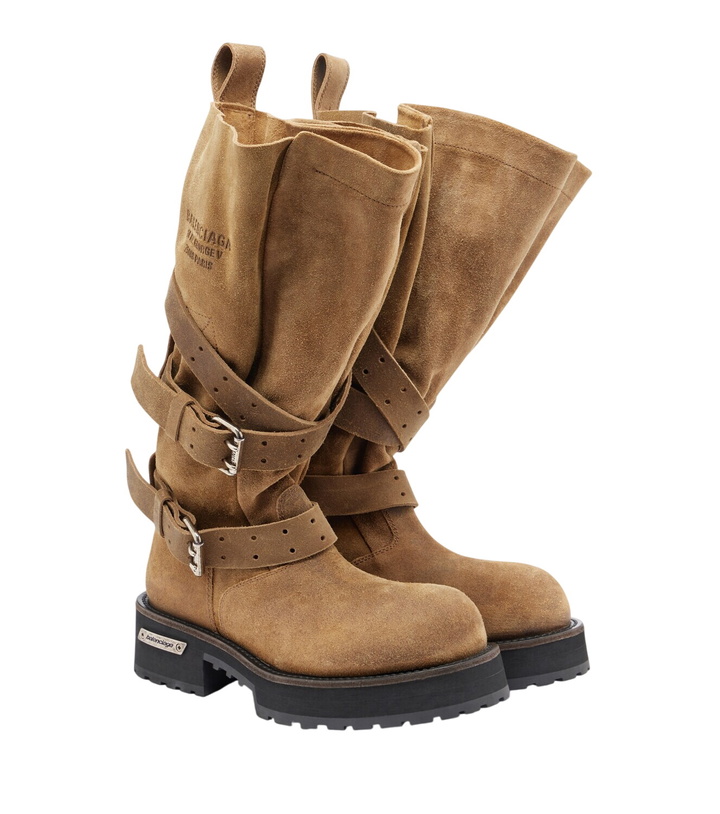 Photo: Balenciaga Venom suede biker boots