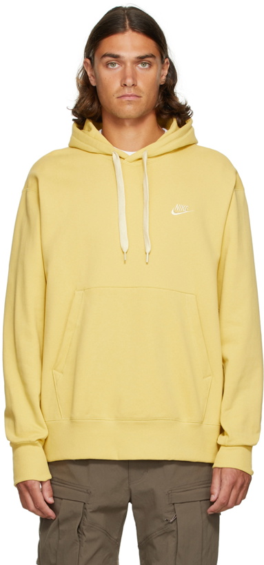 Photo: Nike Yellow Classic Sportswear Hoodie