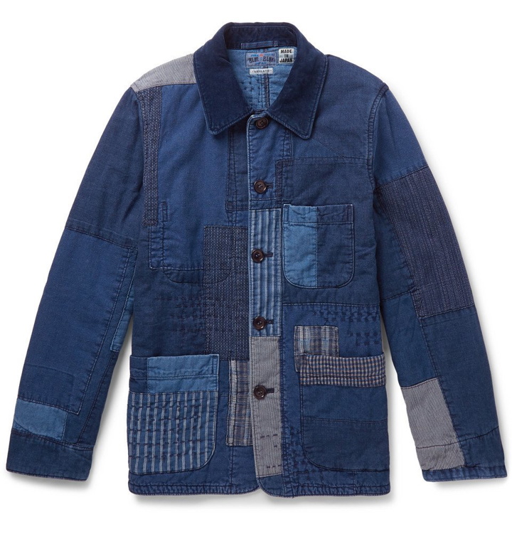 Photo: Blue Blue Japan - Patchwork Sashiko-Stitched Indigo-Dyed Cotton Jacket - Men - Indigo