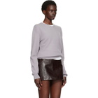 TONYWACK Gray Superfine Wool Commando V-Neck Sweater