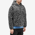 Edwin Men's Daimon Hooded Jacket Lined in Black/White Leopard
