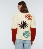 The Elder Statesman - Block N Spiral bouclé sweater