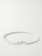 Mikia - Sterling Silver and Emerald Chain Bracelet - Silver
