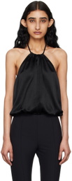 Elleme Black Draped Blouse