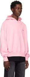 We11done Pink Embroidered Hoodie