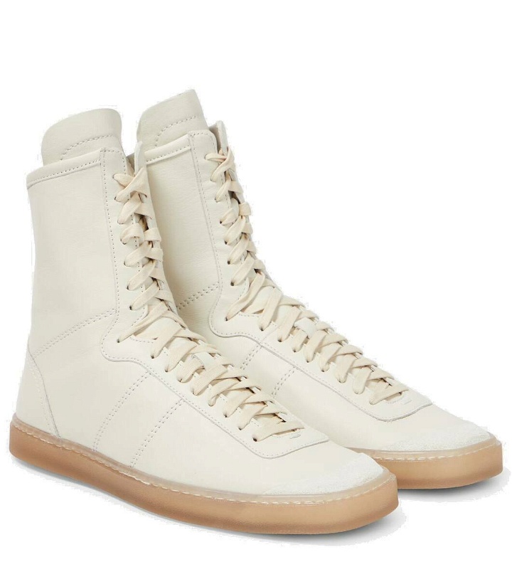 Photo: Lemaire Linoleum Boxing leather sneakers