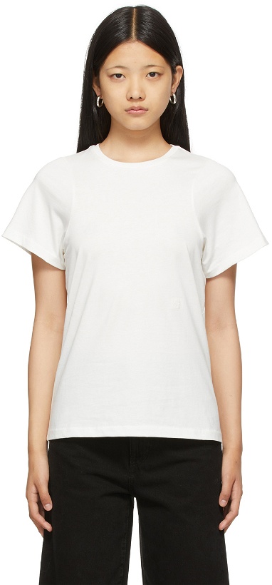 Photo: TOTEME Off-White Curved Seam T-Shirt