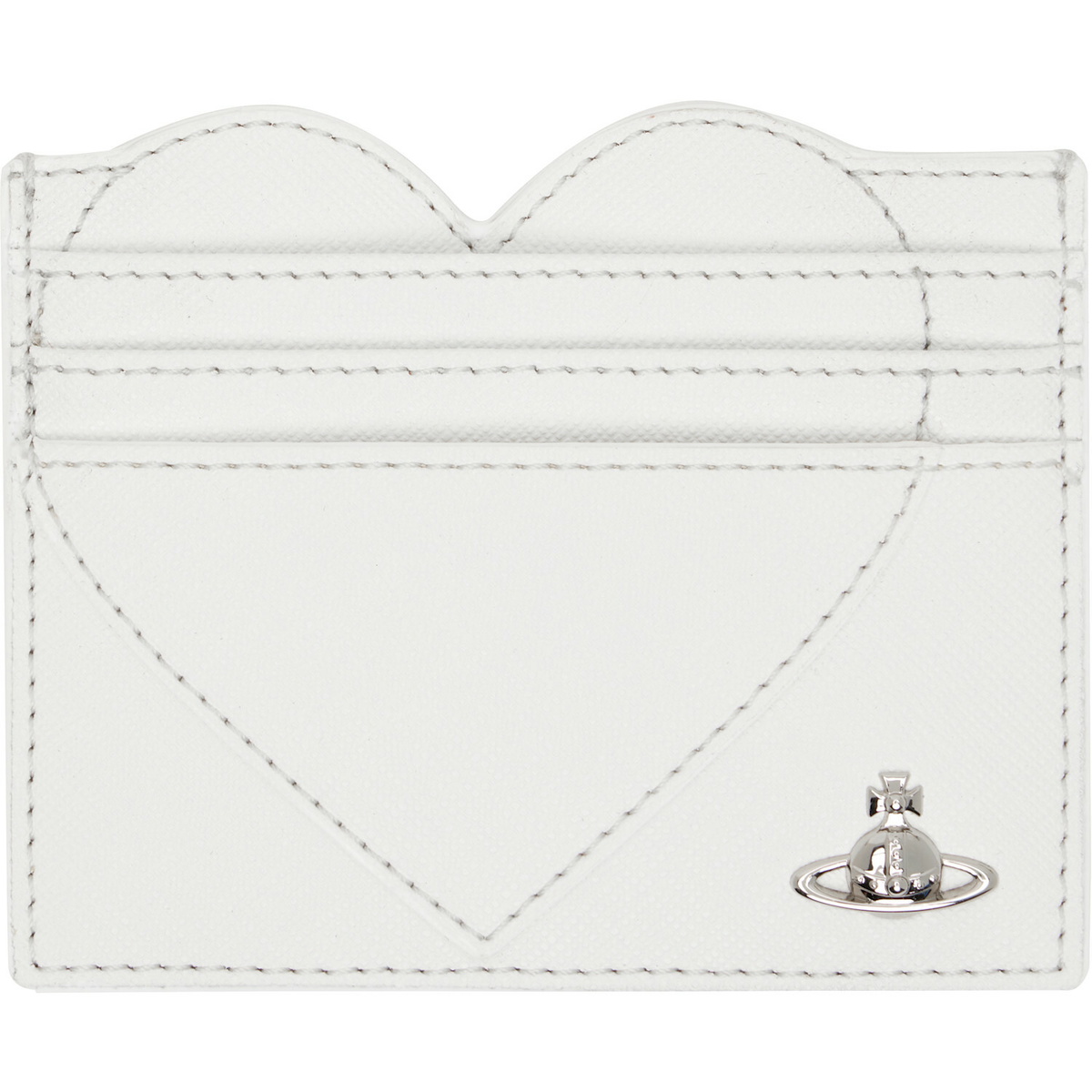 Vivienne Westwood Off-White Heart Card Holder