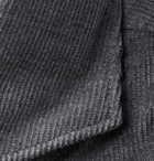 Thom Sweeney - Anthracite Slim-Fit Cutaway-Collar Cotton-Corduroy Shirt - Men - Gray