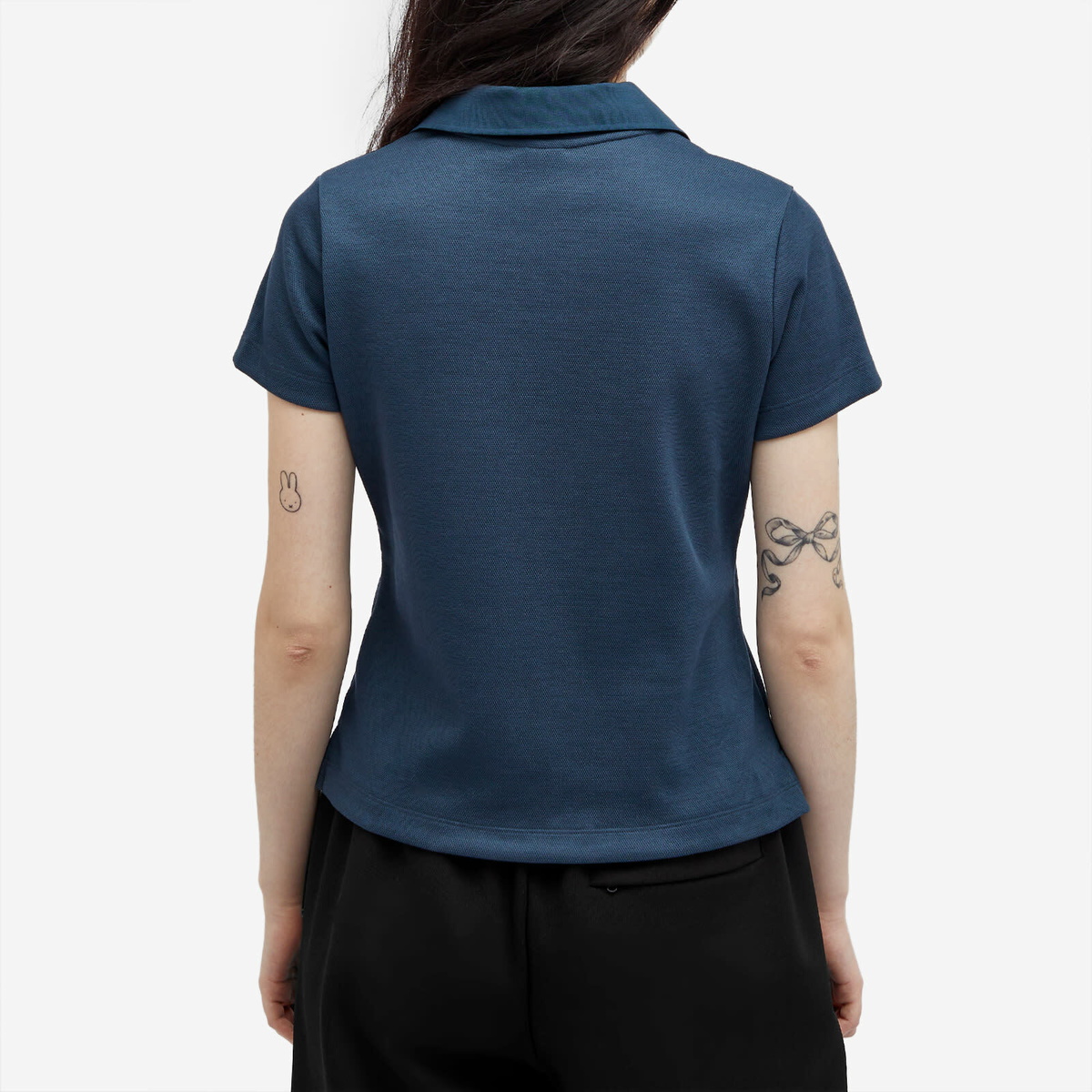 Nike Women's NSW Yoon Polo Top in Armory Navy/White