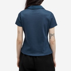Nike Women's NSW Yoon Polo Top in Armory Navy/White