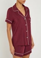 Eberjey Gisele Jersey Pyjama set Burgundy