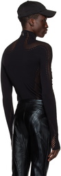 Mugler Black Seamless Turtleneck