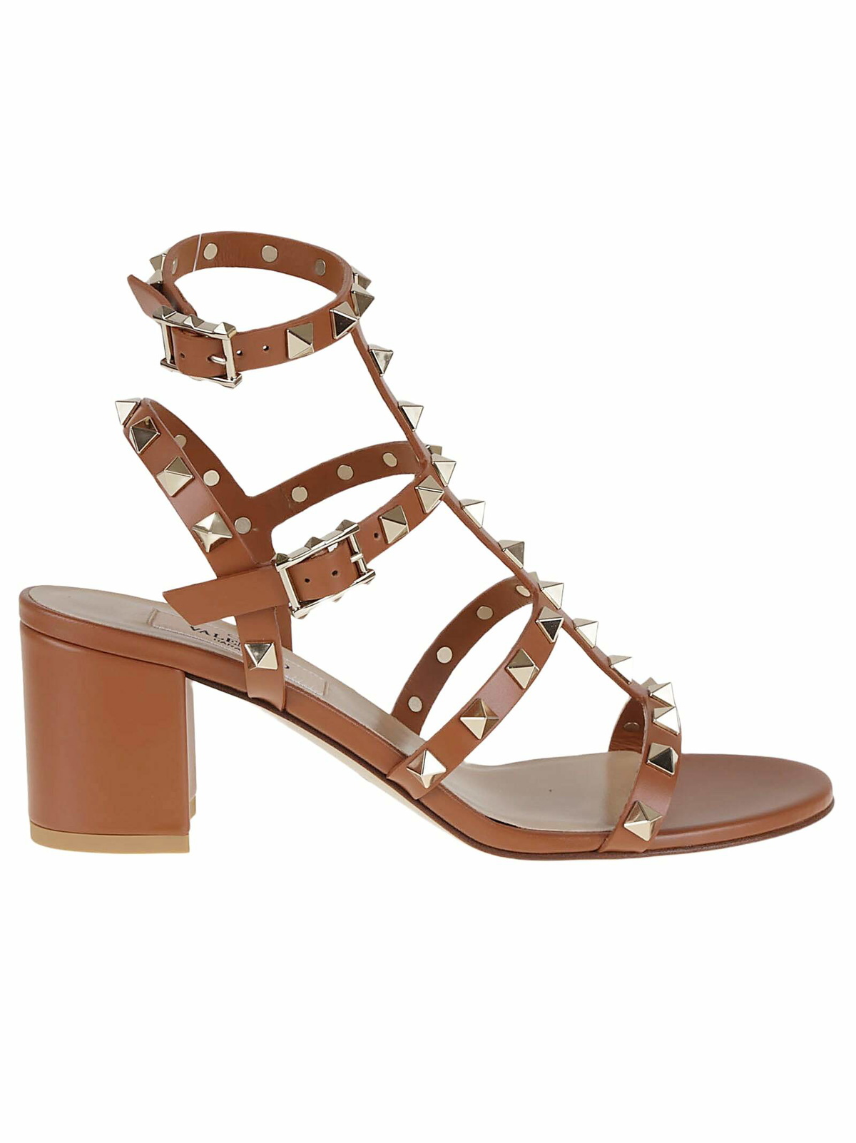 サンダル・ミュール Valentino Garavani Caramel Fabric Rockstud Sandals Valentino Garavani Caramel Fabric Rockstud Sandals | italist