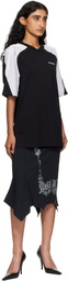 VETEMENTS Black 'Cradle Of Filth' Upside-Down T-Skirt Midi Skirt