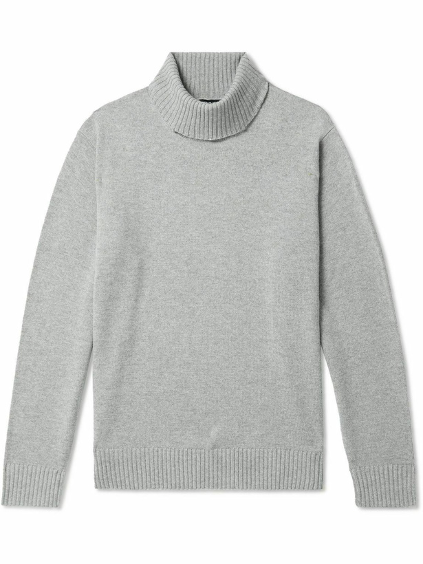 Photo: Peter Millar - Merino Wool and Cashmere-Blend Rollneck Sweater - Gray