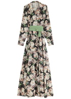 Norma Kamali Floral-print Shell Maxi Dress Pink