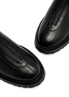 Legres Grained Leather Ankle Boots Black