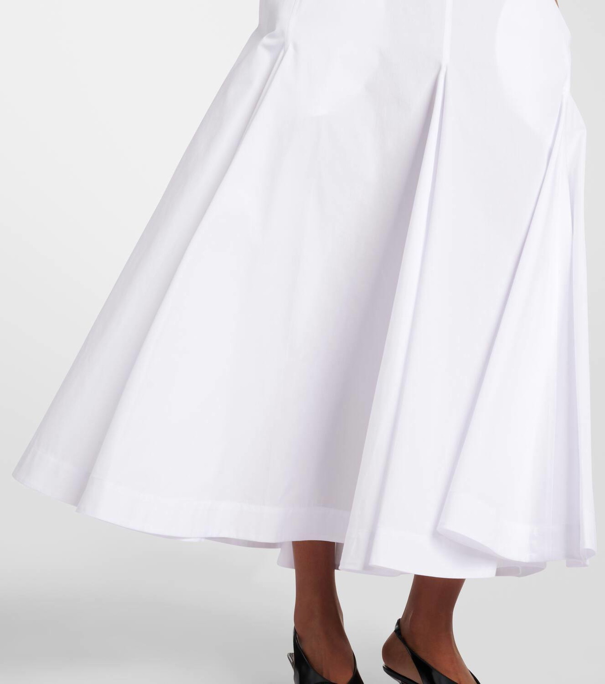 ワンピース SPORTMAX CACTUS POPELINE COTTON DRESS Cactus cotton poplin midi dress in white - Sportmax | Mytheresa