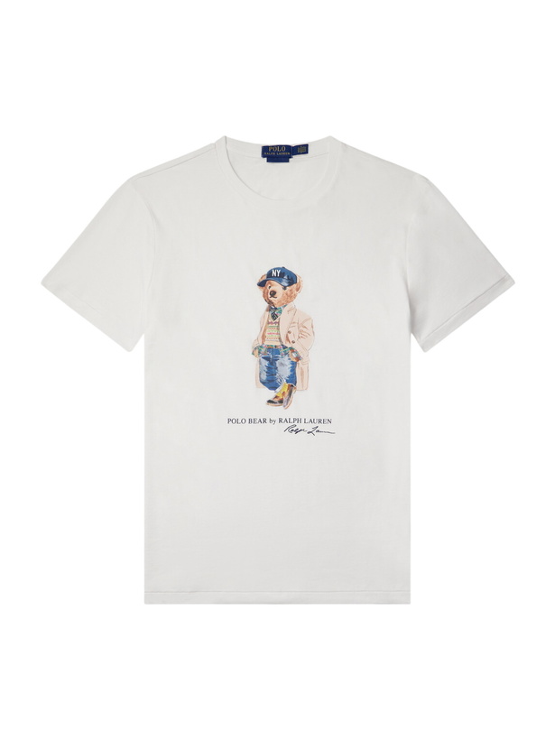 Photo: Polo Ralph Lauren - Logo-Print Cotton-Jersey T-Shirt - White