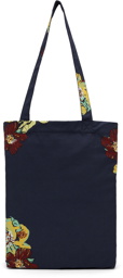 A.P.C. Navy Flower Print Lou Tote