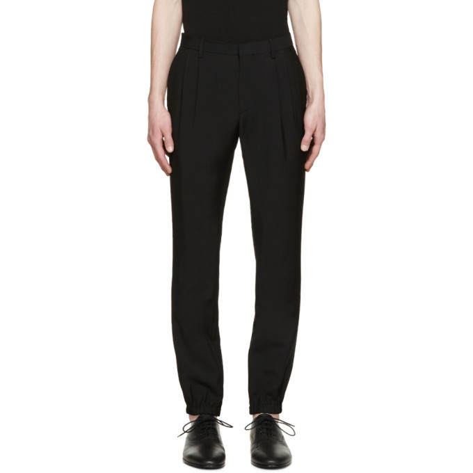 Photo: Maison Margiela Black Elasticized Cuffs Trousers