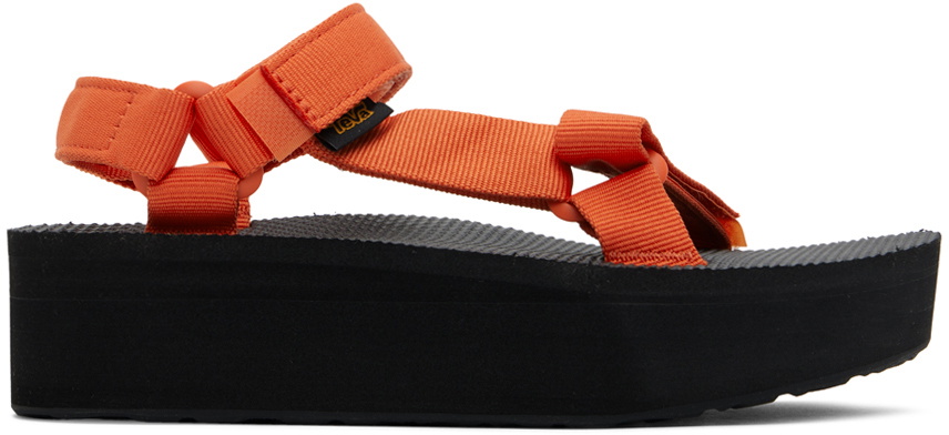 Teva Orange Flatform Universal Sandals