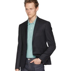 Thom Browne Navy Center Back Stripe High Armhole Blazer