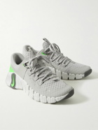 Nike Training - Free Metcon 5 Rubber-Trimmed Mesh Sneakers - Gray