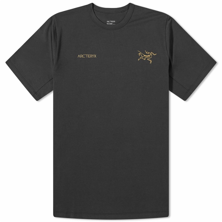 Photo: Arc'teryx Men's Captive Arc'postrophe Word T-Shirt in Black