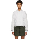 MCQ Off-White Drawstring Cropped Bomber