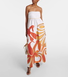 Adriana Degreas Algae cotton-blend maxi dress