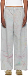 The Elder Statesman Gray Marble Gabber Trousers