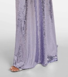 Alex Perry Sequined open-back gown