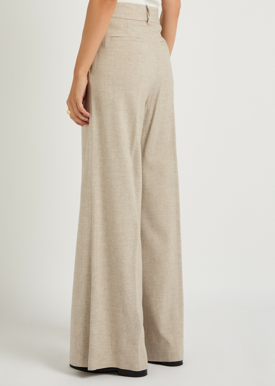 Herno Wide-leg Woven Trousers Beige