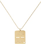 1017 ALYX 9SM Gold Military Tag Necklace