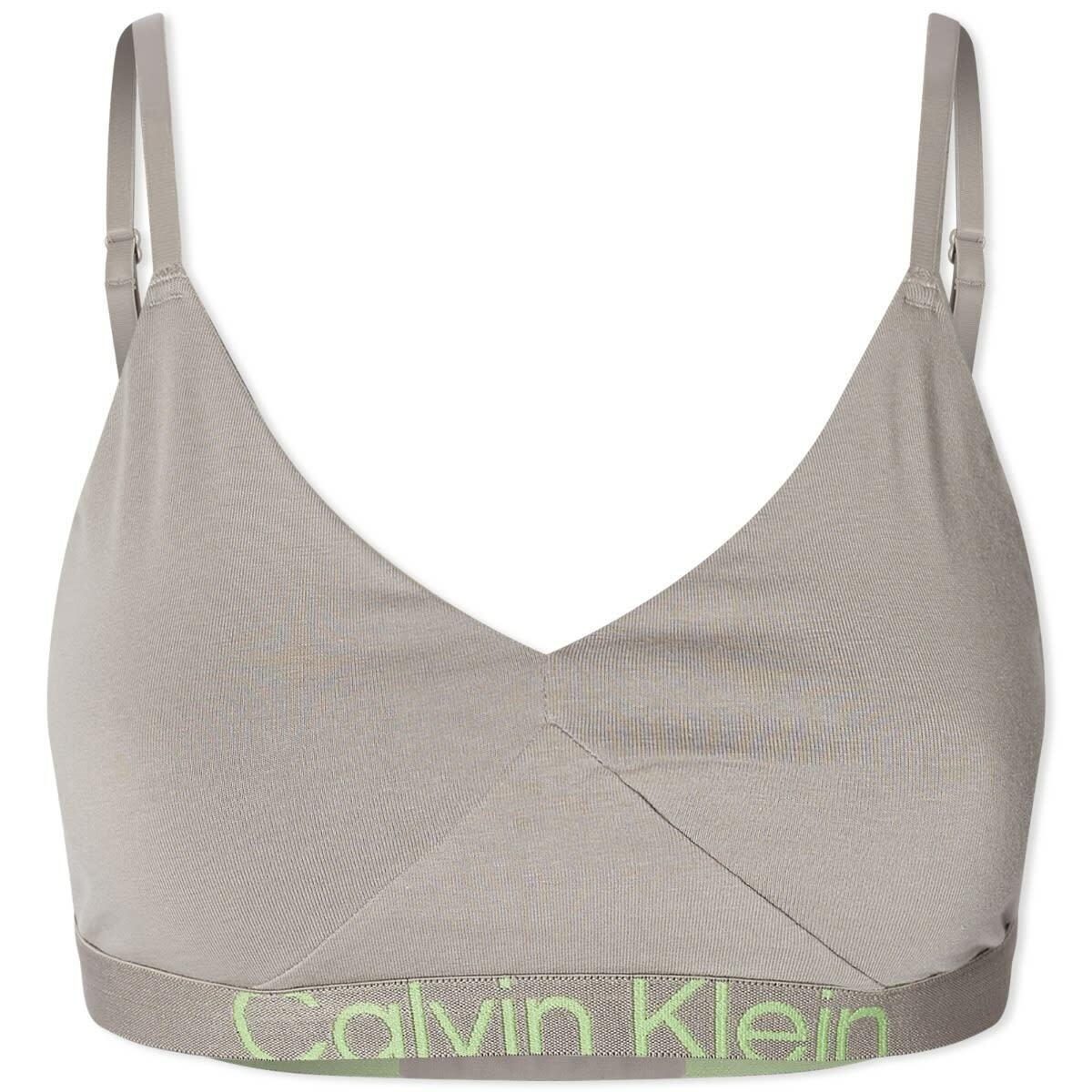 CALVIN KLEIN Women's CK One Cotton Unlined Bralette Crop White