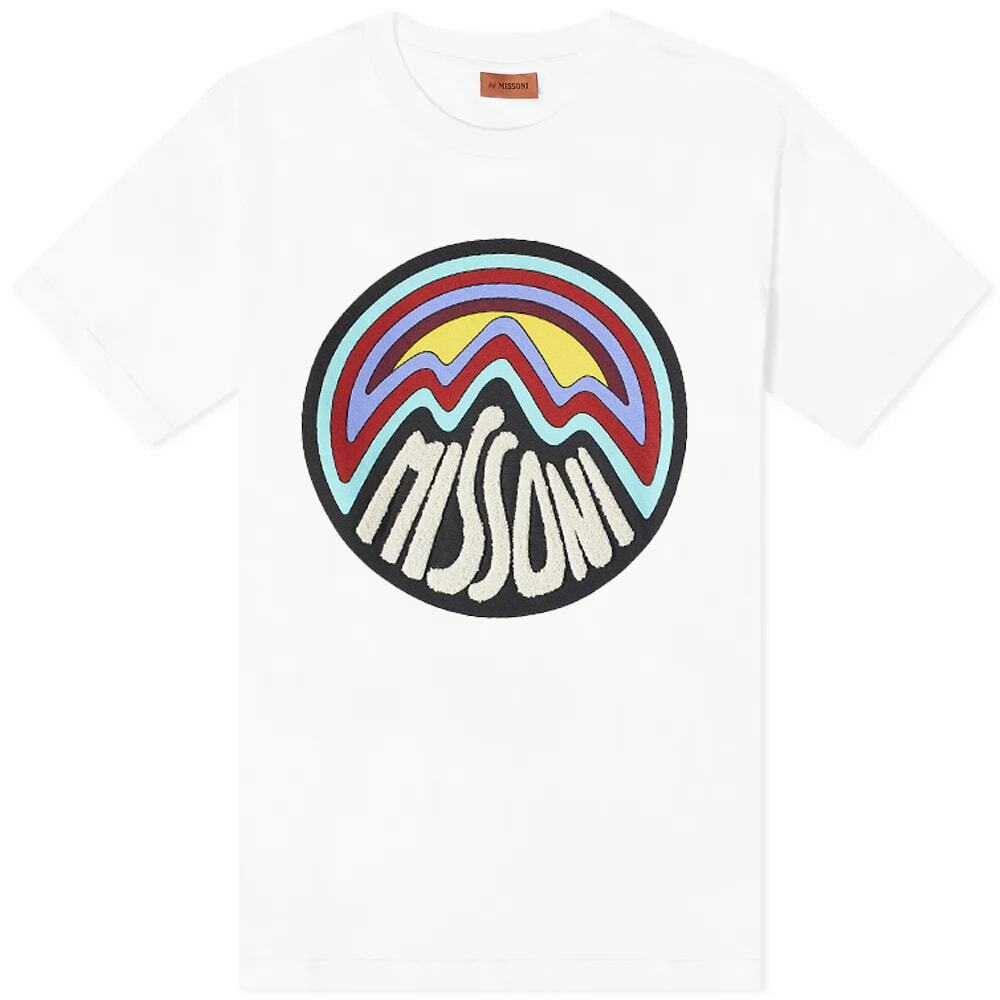 Missoni Men's Mountain Logo T-Shirt in Optical White Missoni