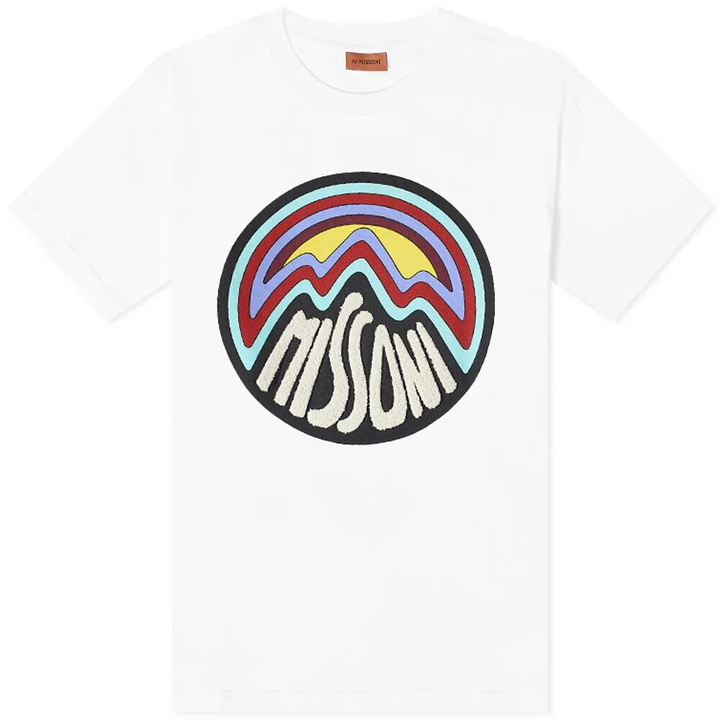 Photo: Missoni Men's Mountain Logo T-Shirt in Optical White