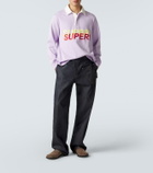 JW Anderson Embroidered cotton jersey polo shirt
